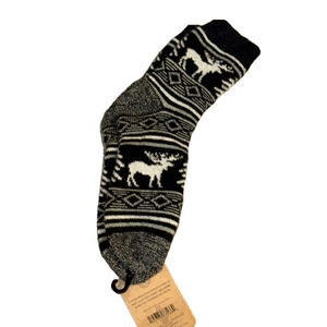 Northeast Outfitters Moose Pattern Cabin Socks NWT